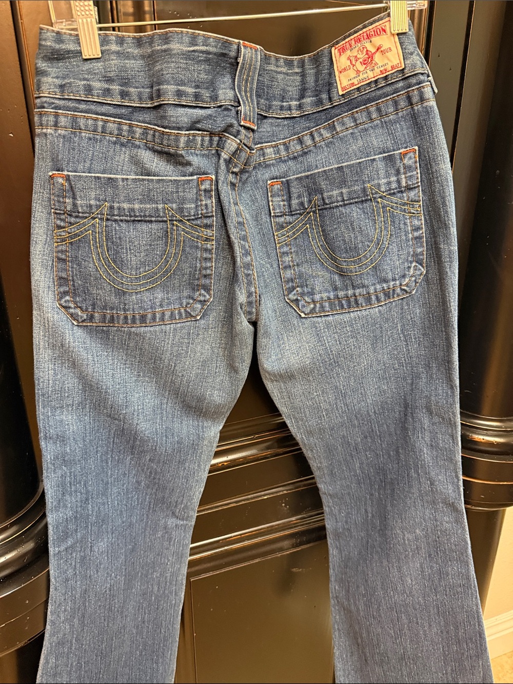 True Religion Women’s Boot Cut Jeans in Faded Blue Denim